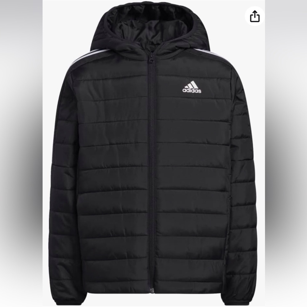 UNISEX Adidas Black Puffer Jacket - Picture 3 of 13